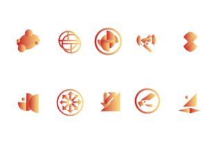 Download Lines Logo Gradient Red, Golden Glow - Gold Collection
