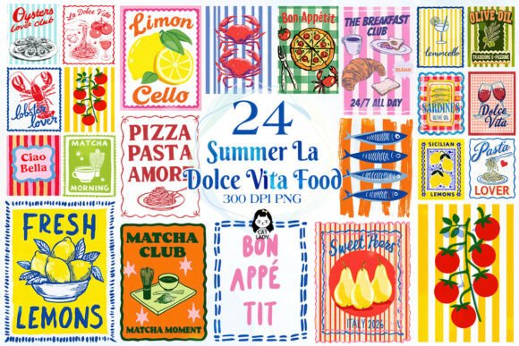 Download Summer La Dolce Vita Food Clipart Bundle - Premium Resources